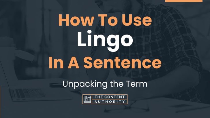 how-to-use-lingo-in-a-sentence-unpacking-the-term