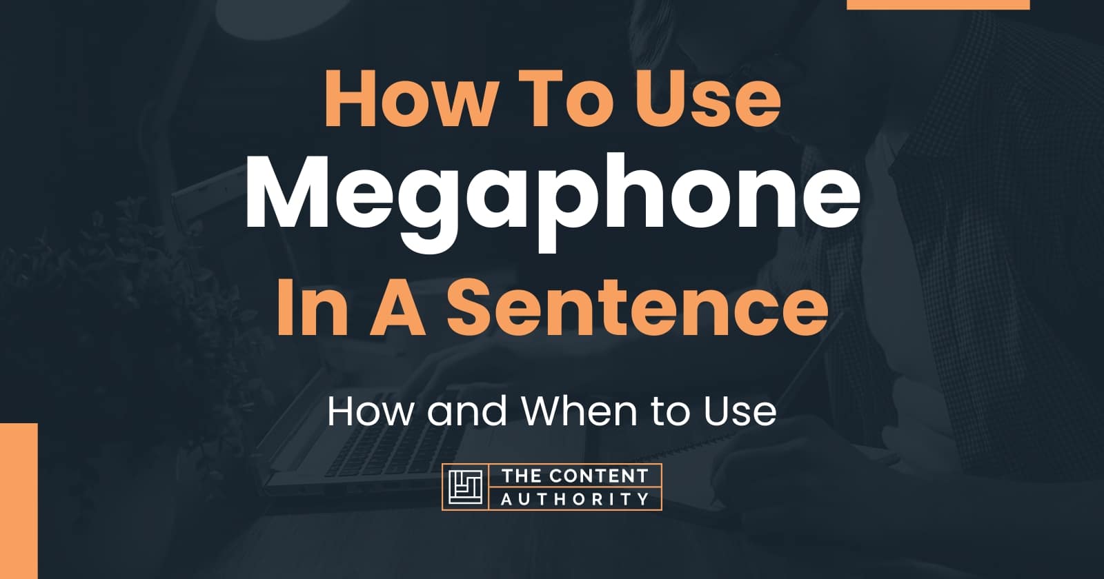 How To Use "Megaphone" In A Sentence How and When to Use