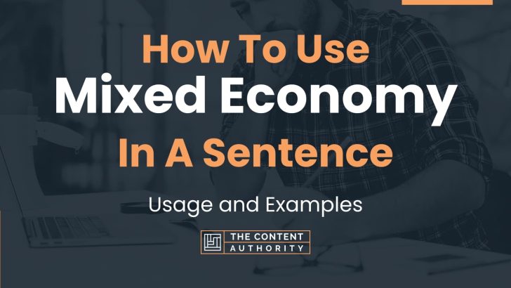 How To Use “Mixed Economy” In A Sentence: Usage and Examples