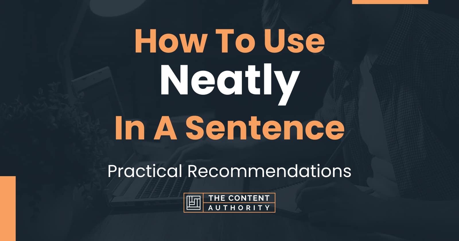 How To Use "Neatly" In A Sentence Practical