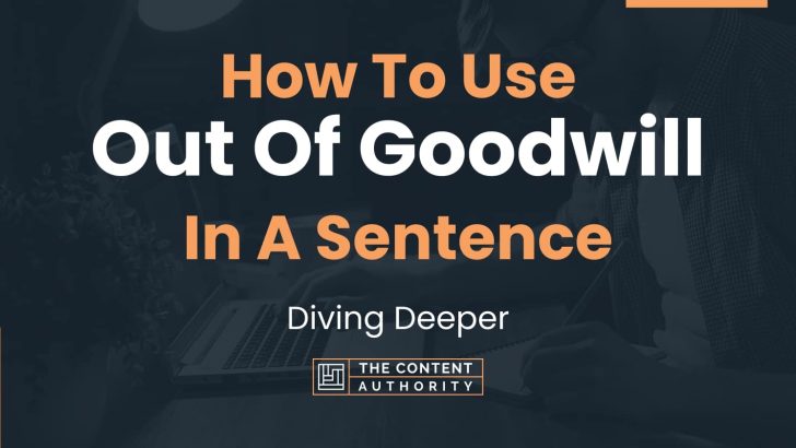 how-to-use-out-of-goodwill-in-a-sentence-diving-deeper