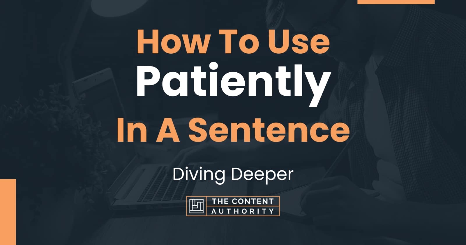 What Does Patiently Mean In A Sentence