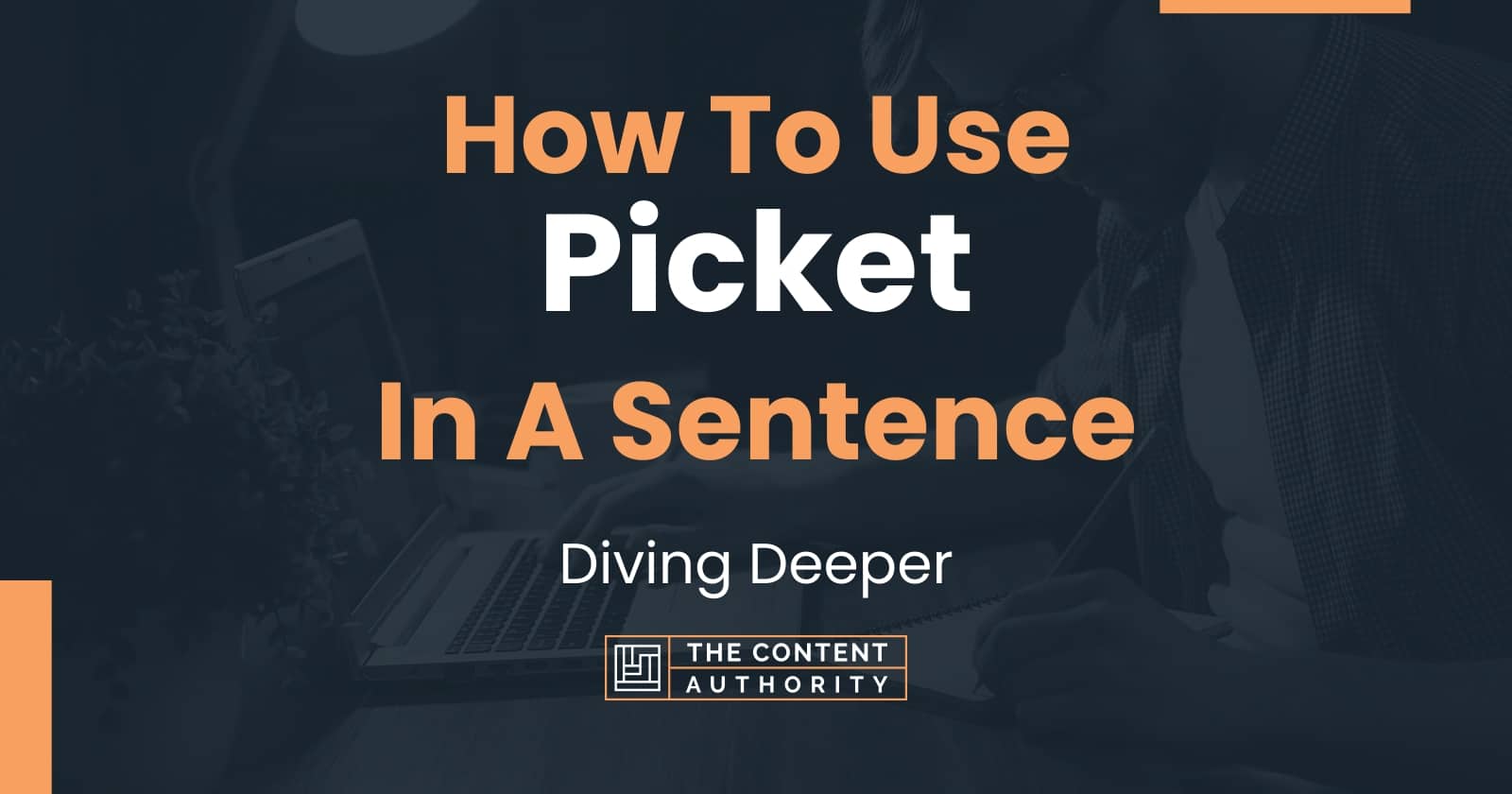 How To Use Picket In A Sentence Diving Deeper