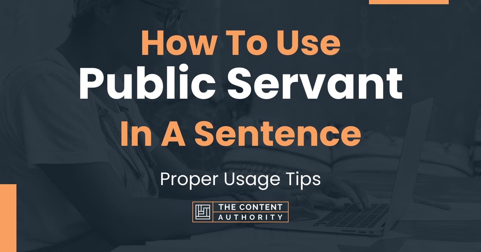 How To Use "Public Servant" In A Sentence Proper Usage Tips