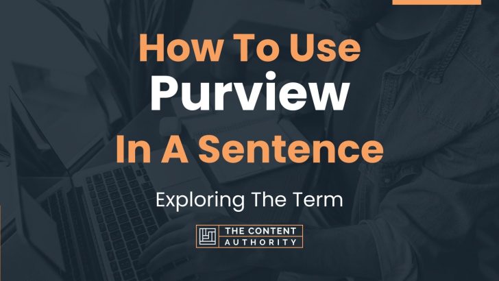 Purview In A Sentence