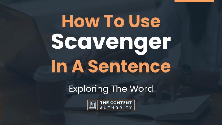 How To Use “Scavenger” In A Sentence: Exploring The Word
