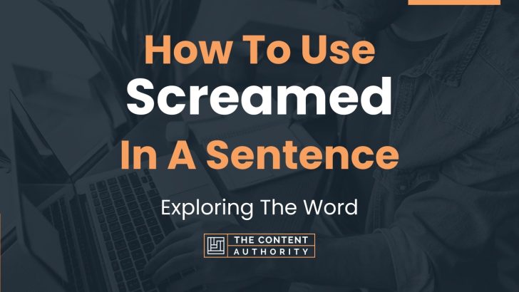 how-to-use-screamed-in-a-sentence-exploring-the-word