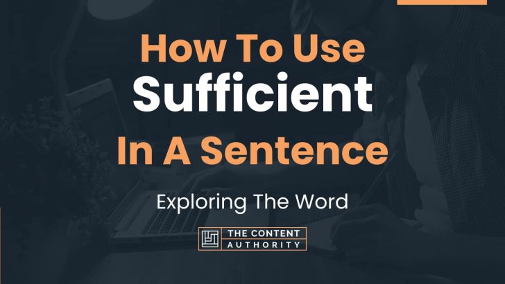 how-to-use-sufficient-in-a-sentence-exploring-the-word