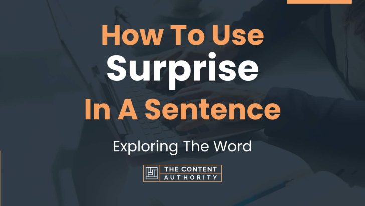 How To Use “Surprise” In A Sentence: Exploring The Word