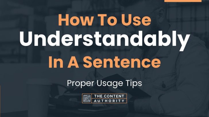 How To Use Understandably In A Sentence Proper Usage Tips 