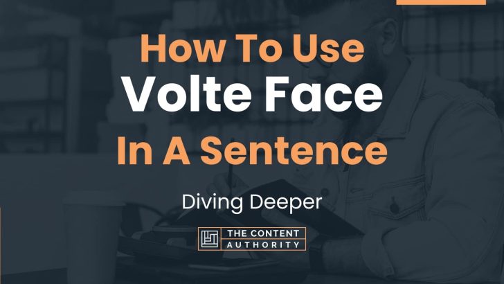 How To Use “Volte Face” In A Sentence: Diving Deeper