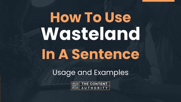 How To Use “Wasteland” In A Sentence: Usage and Examples