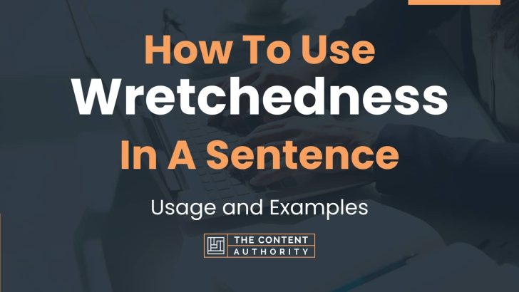 How To Use “Wretchedness” In A Sentence: Usage and Examples