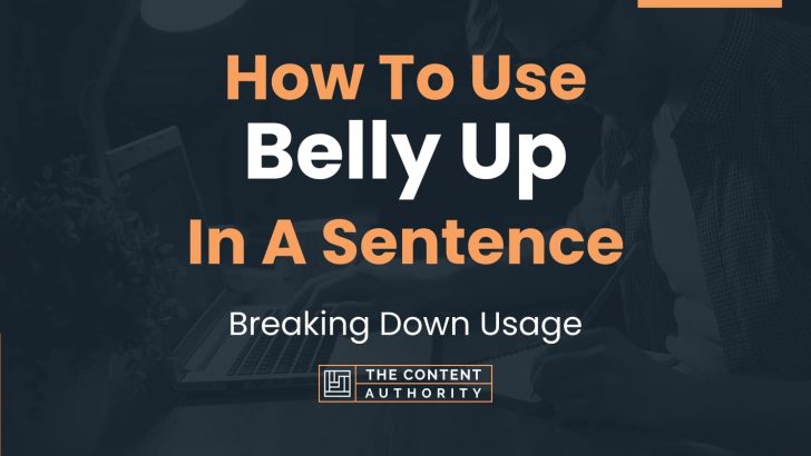 How To Use Belly Up In A Sentence Breaking Down Usage
