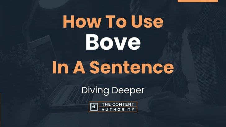 How To Use “Bove” In A Sentence: Diving Deeper