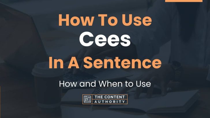 How To Use “Cees” In A Sentence: How and When to Use