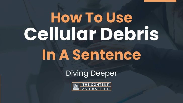 how-to-use-cellular-debris-in-a-sentence-diving-deeper