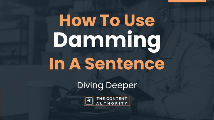 How To Use “Damming” In A Sentence: Diving Deeper