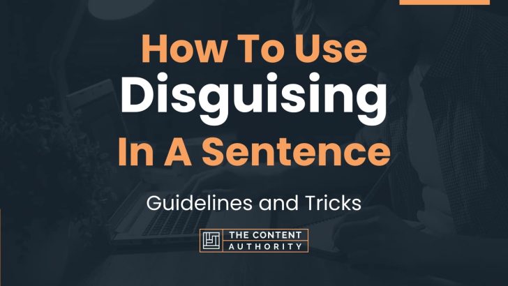 How To Use Disguising In A Sentence Guidelines And Tricks 