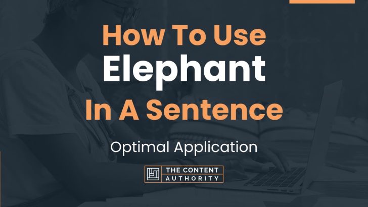 how to use elephant in a sentence