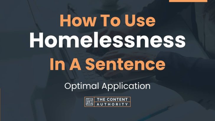 homelessness thesis sentence
