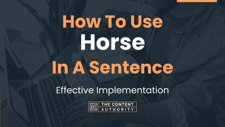 how-to-use-horse-in-a-sentence-effective-implementation