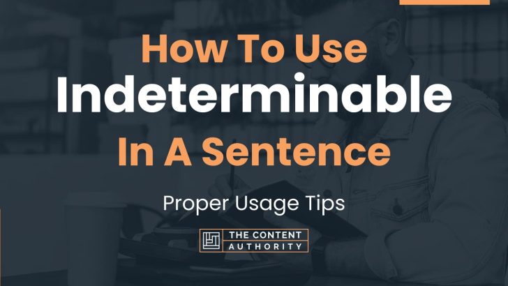 How To Use Indeterminable In A Sentence Proper Usage Tips   How To Use Indeterminable In A Sentence 728x410 