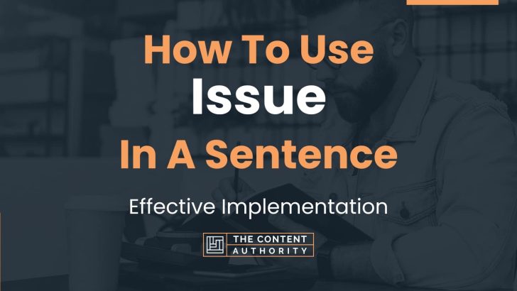 how-to-use-issue-in-a-sentence-effective-implementation