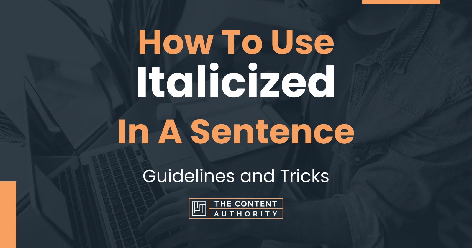 How To Use "Italicized" In A Sentence Guidelines and Tricks