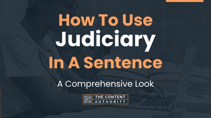 how-to-use-judiciary-in-a-sentence-a-comprehensive-look