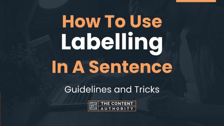 How To Use “Labelling” In A Sentence: Guidelines and Tricks
