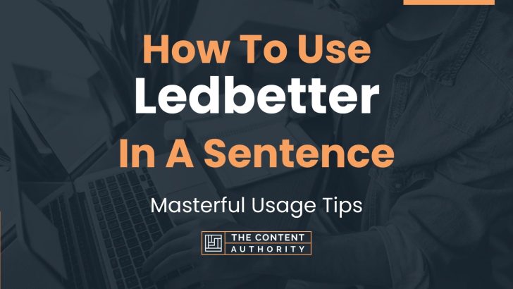 how-to-use-ledbetter-in-a-sentence-masterful-usage-tips