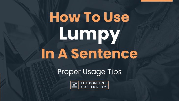 how-to-use-lumpy-in-a-sentence-proper-usage-tips