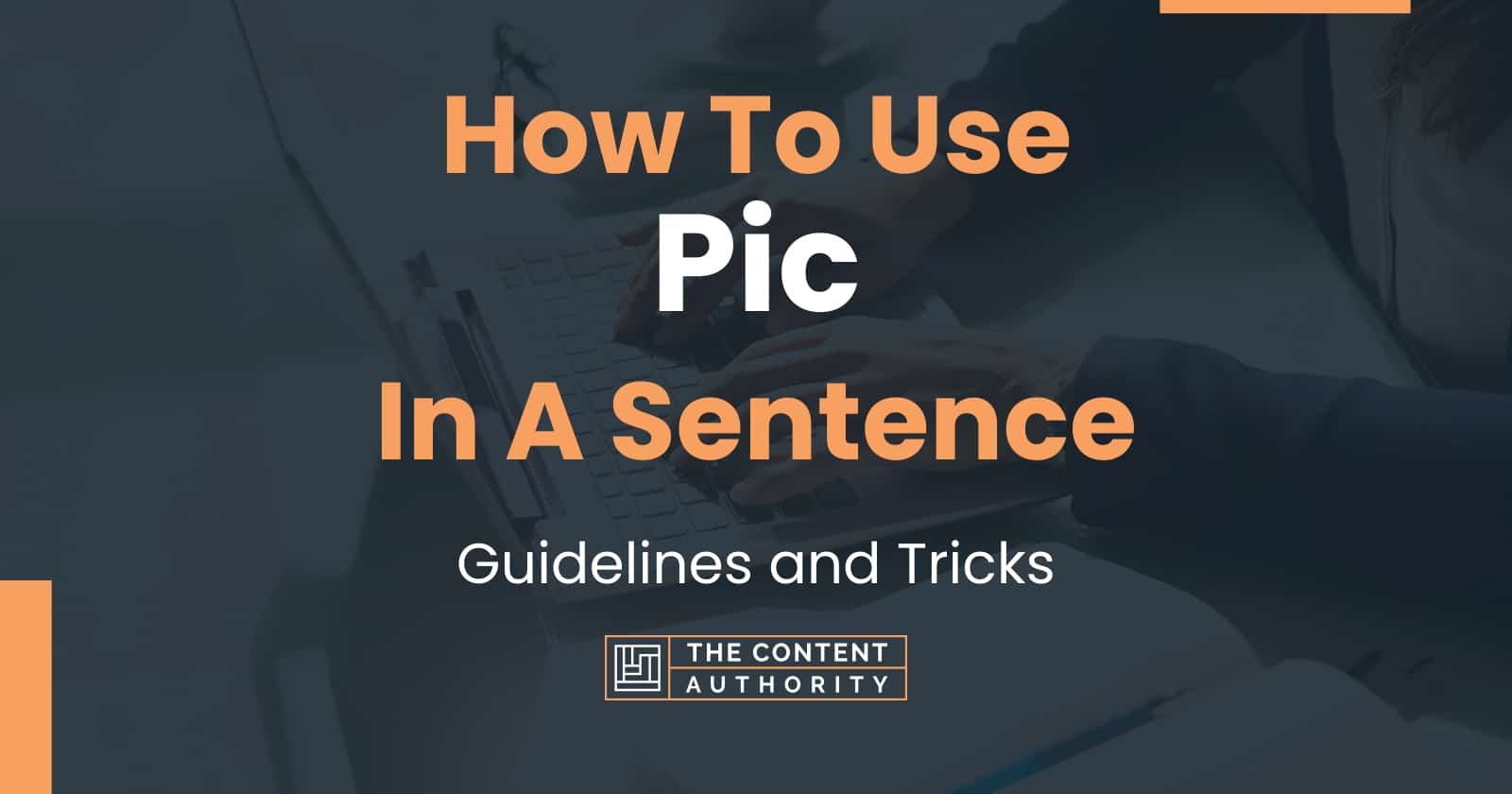 How To Use "Pic" In A Sentence Guidelines and Tricks