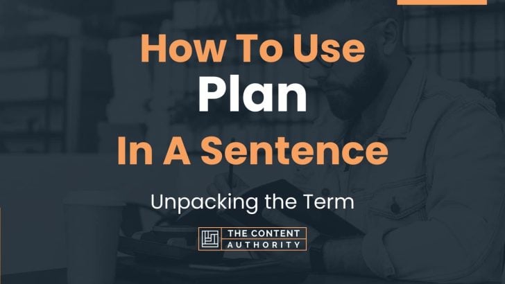How To Use “Plan” In A Sentence: Unpacking the Term