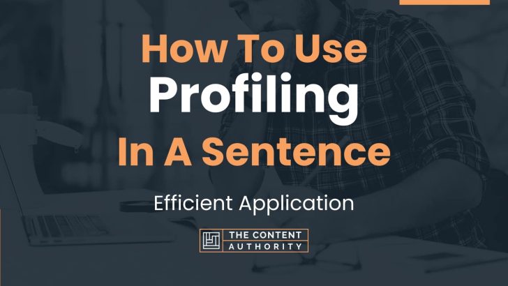 how-to-use-profiling-in-a-sentence-efficient-application