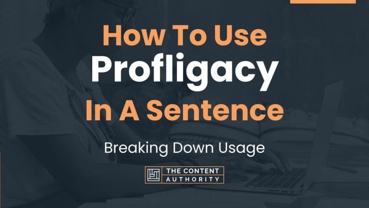 How To Use Profligacy In A Sentence Breaking Down Usage