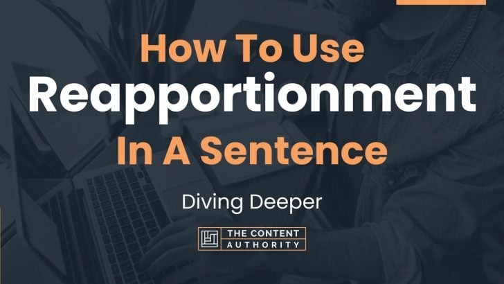 How To Use Reapportionment In A Sentence Diving Deeper 7919