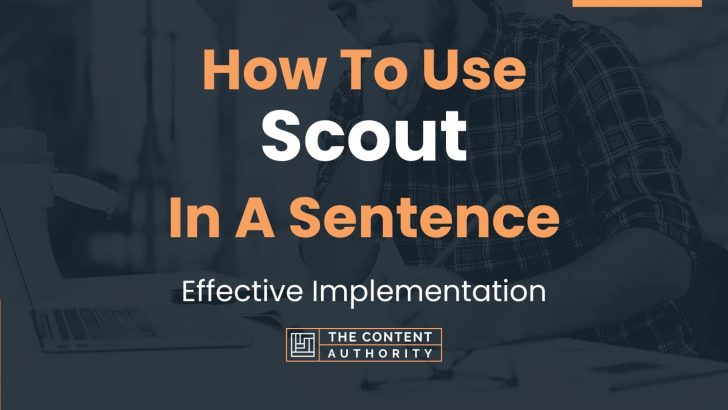 How To Use “Scout” In A Sentence: Effective Implementation