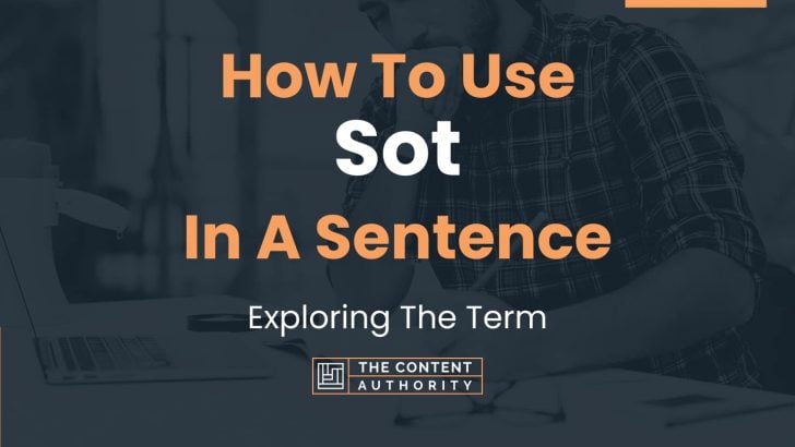How To Use “Sot” In A Sentence: Exploring The Term