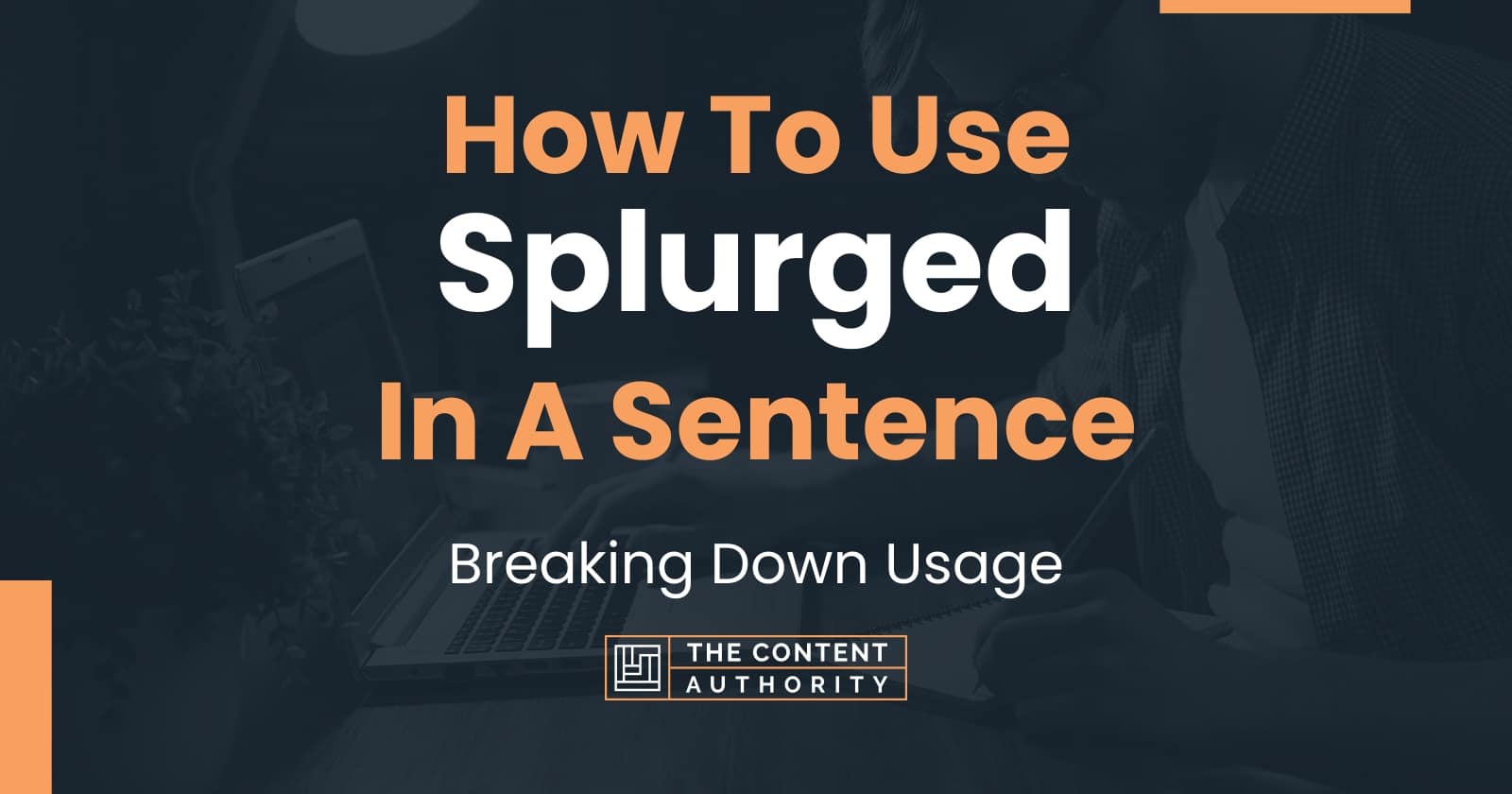 How To Use Splurged In A Sentence Breaking Down Usage