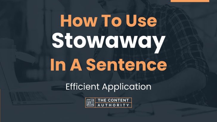 How To Use “Stowaway” In A Sentence: Efficient Application