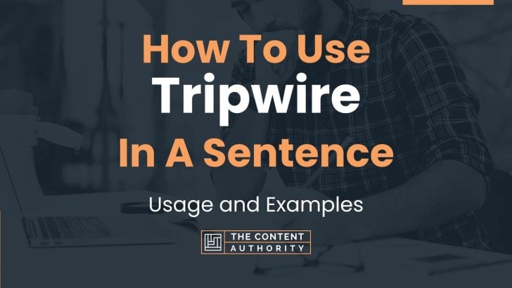 trip a wire definition