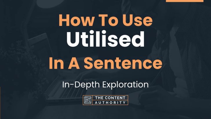 How To Use “Utilised” In A Sentence: In-Depth Exploration