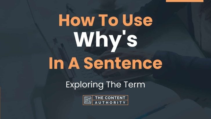 How To Use “Why’s” In A Sentence: Exploring The Term