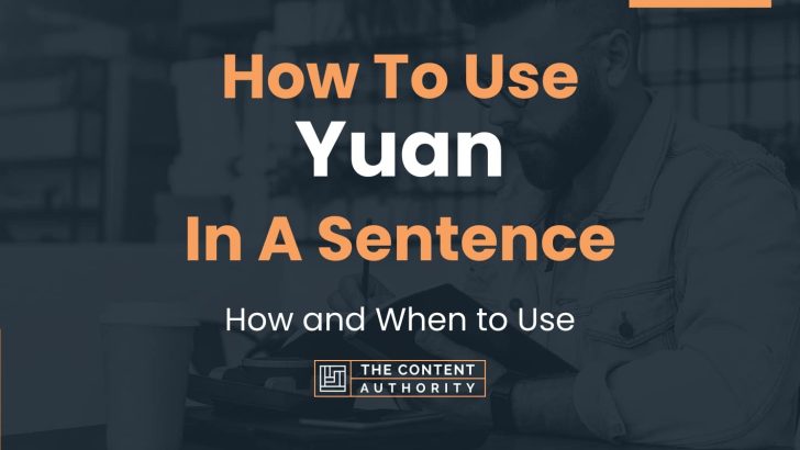 how to use yuan in a sentence
