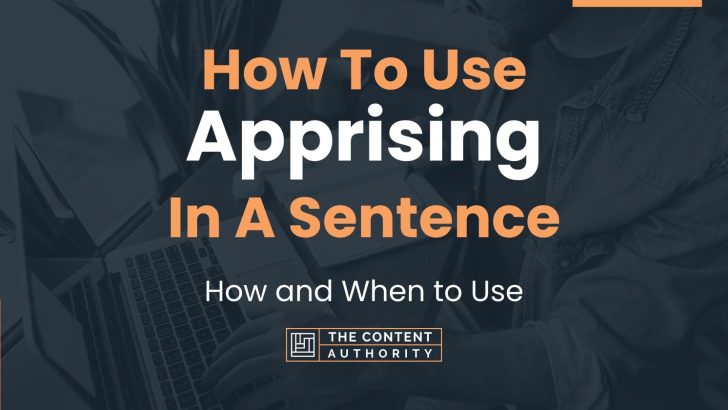 How To Use “Apprising” In A Sentence: How and When to Use