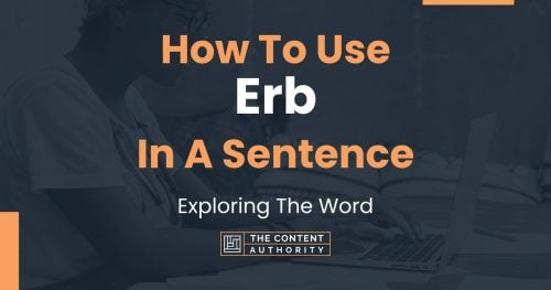how to use erb in a sentence