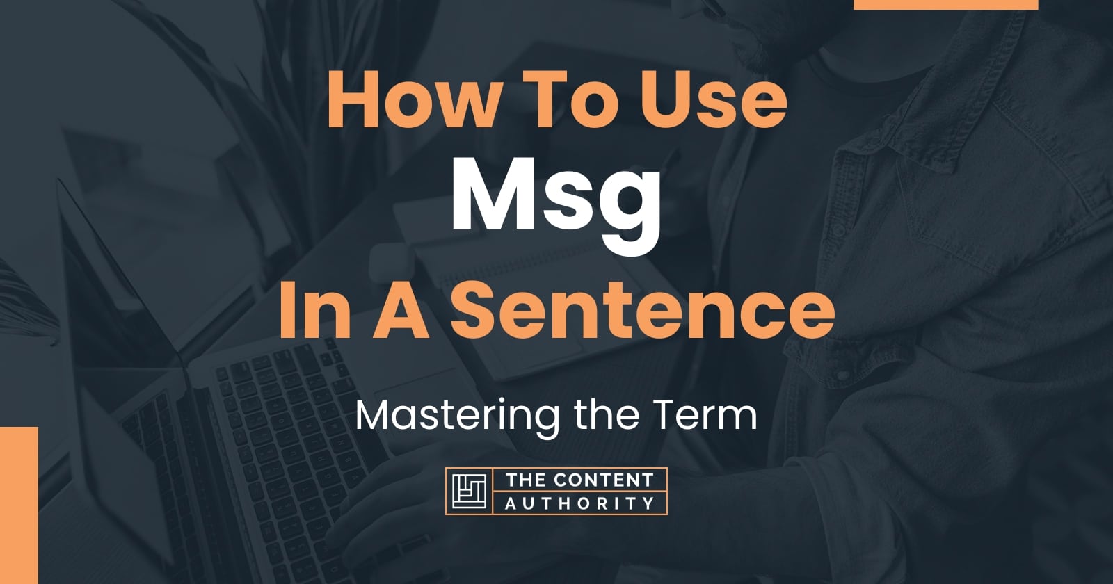 How to use msg in a sentence mastering the term