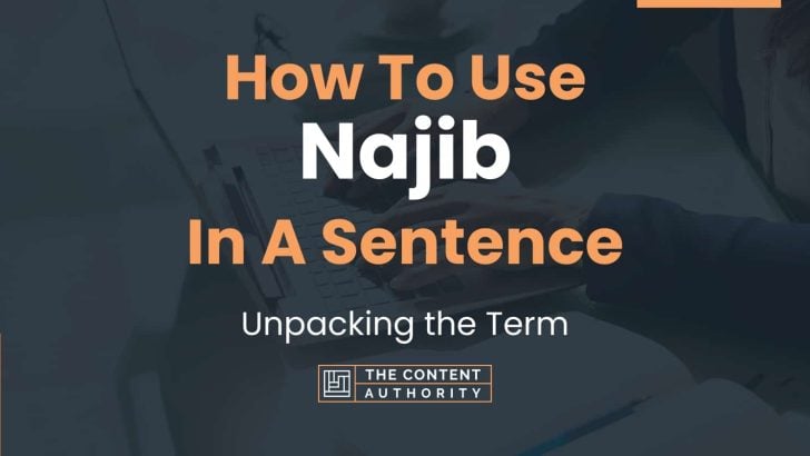 How To Use “Najib” In A Sentence: Unpacking the Term